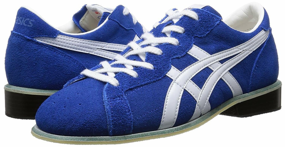 ASICS Weight Lifting Shoes 727 Blue Leather US6.0 (JP 25cm) Free