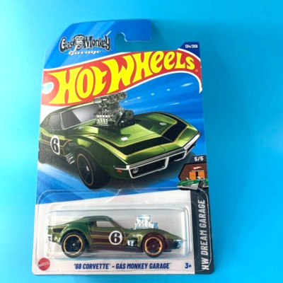 HOT WHEELS 2025 '68 CORVETTE - GAS MONKEY GARAGE METALFLAKE GREEN