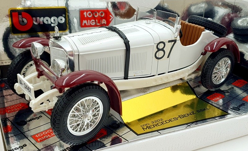 Burago 1/18 Scale Diecast 3202 Mercedes Benz SSKL 1931 1000 Miglia