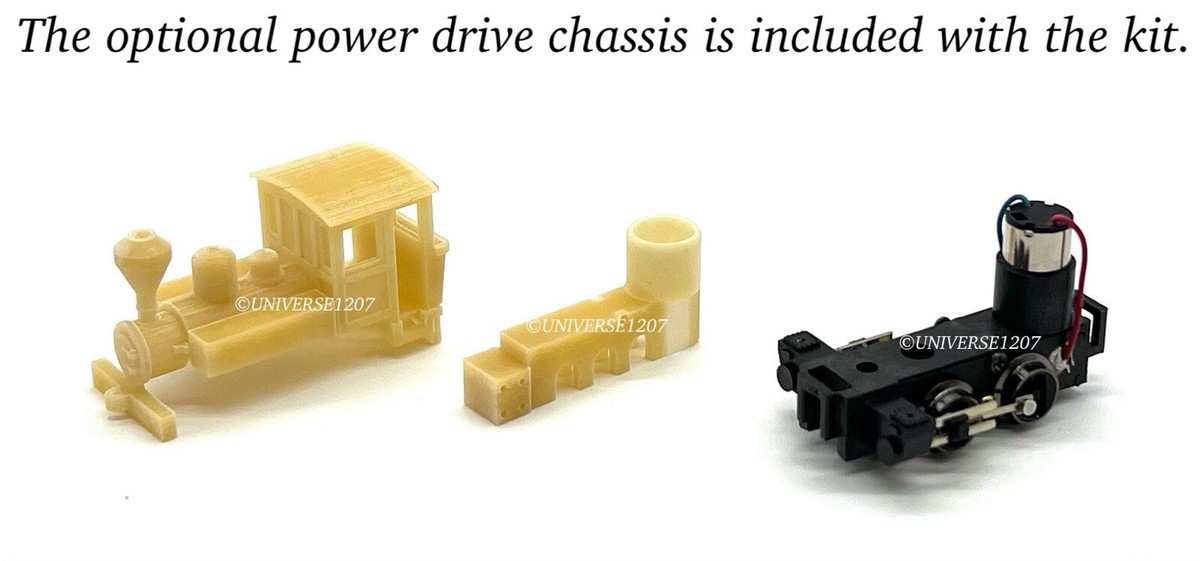 Nn3/Nm Scale 0-4-0 H.K. Porter Steam Locomotive Kit w/Power Drive