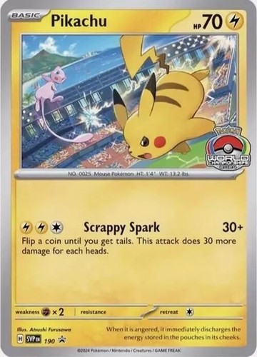Pikachu 197/SV-P PROMO Pokemon Card 2024 Gym Event Japanese