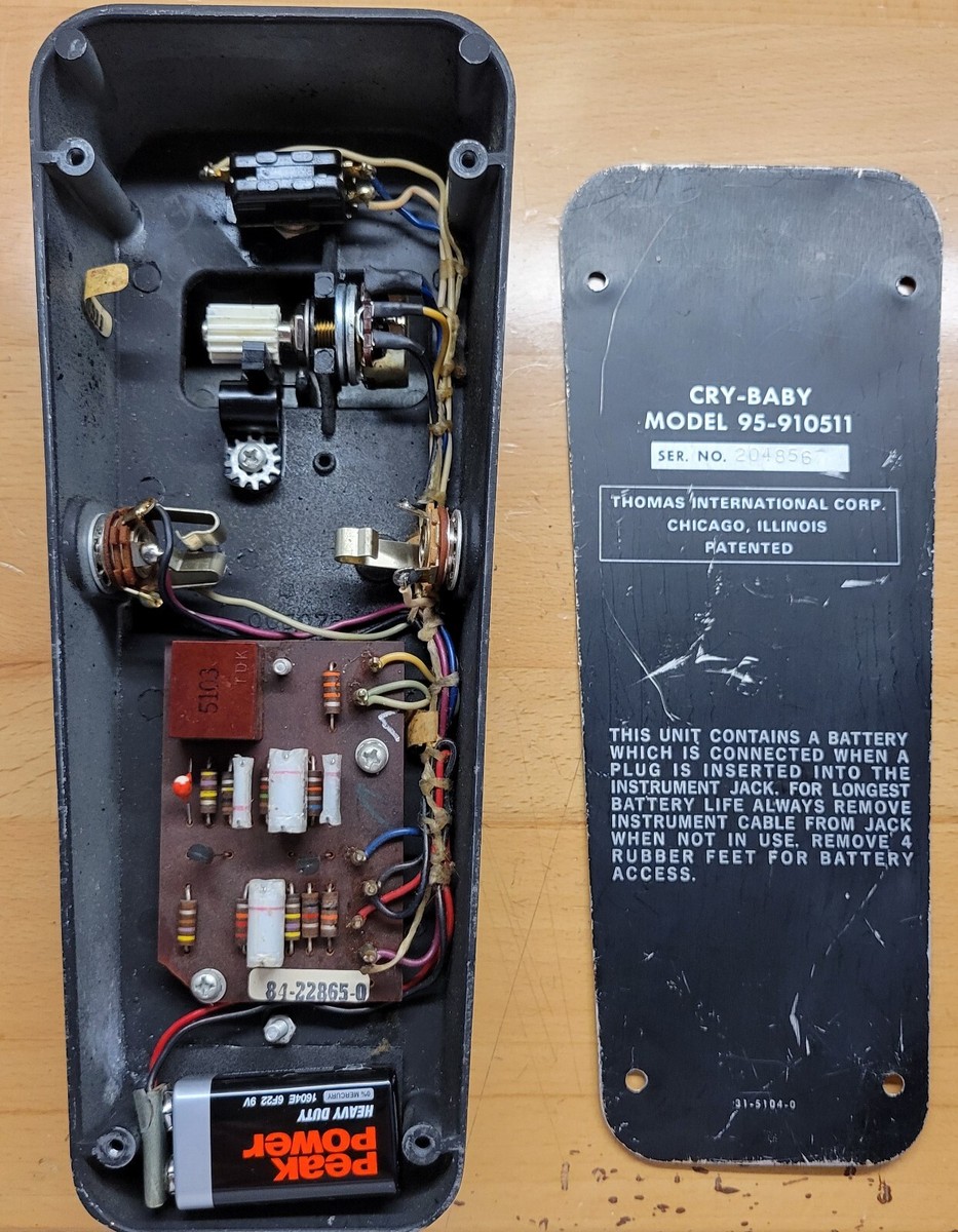 🖤 Thomas Organ CryBaby Cry Baby Wah Pedal 1970s TDK Inductor EXC