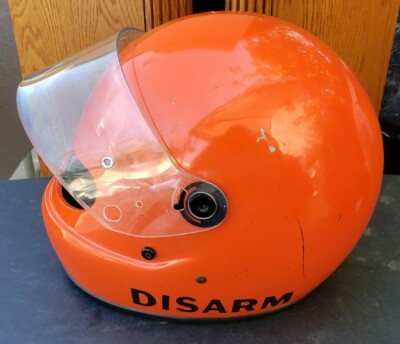 Vintage BELL Star Helmet Double Window Orange 7 3/4 62 Rare Racing