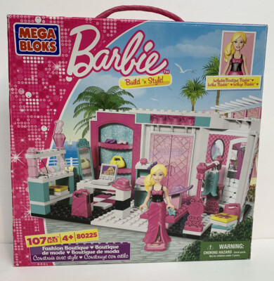 Mega Bloks Barbie Build 'n Style #80225 Fashion Boutique Near