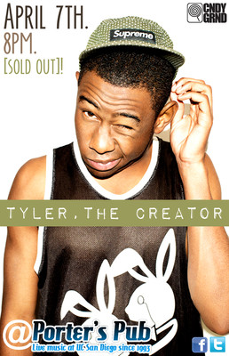 TYLER, THE CREATOR 2015 SAN DIEGO CONCERT TOUR POSTER - Odd Future