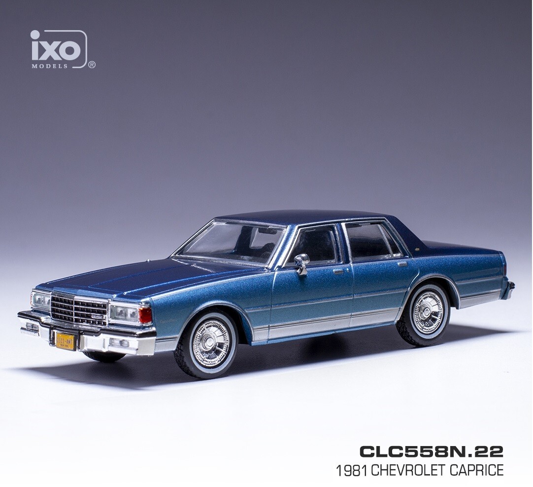 1981 CHEVROLET CAPRICE LIGHT BLUE MET 1:43 SCALE BY IXO-MODELS