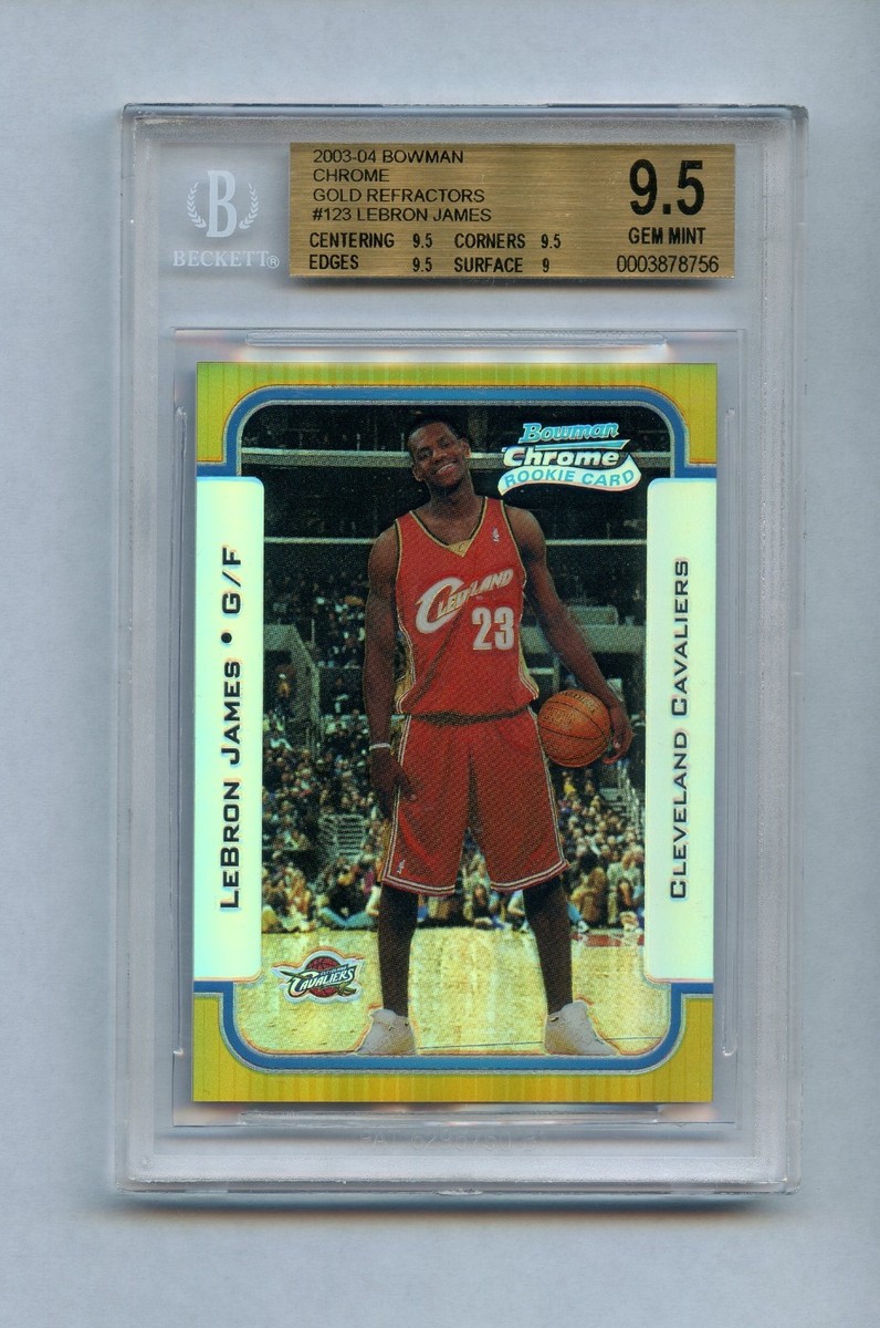 LEBRON JAMES 2003 Bowman Chrome #123 Rookie Gold Refractor /50 BGS