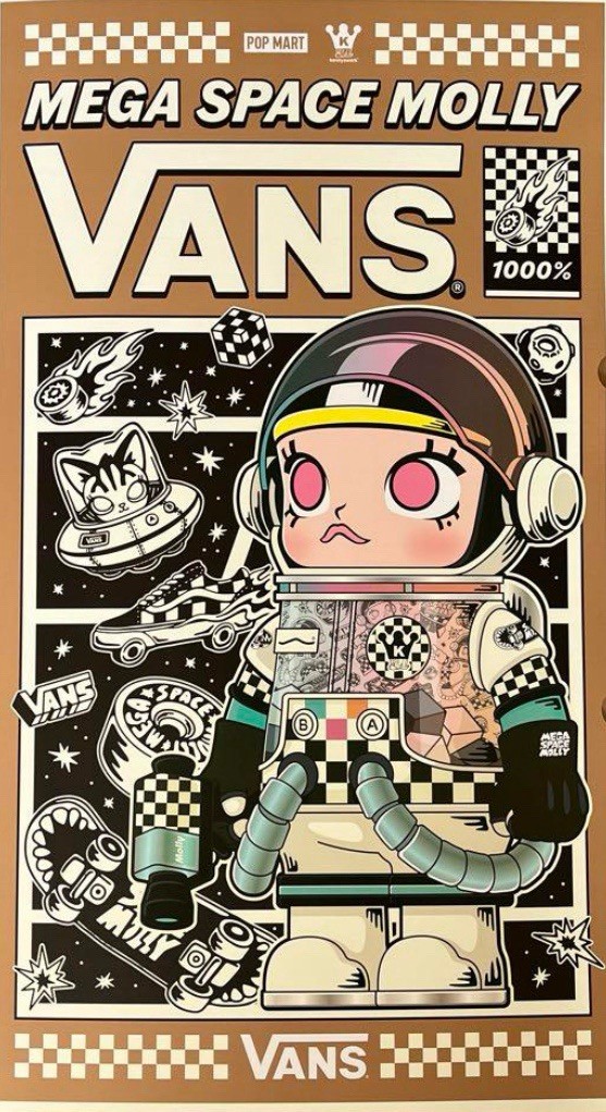 Rare Limited Edition Pop Mart x Vans Mega Space Molly 1000