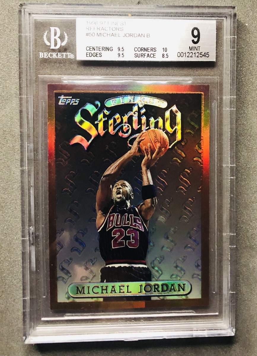 1996-97 TOPPS FINEST REFRACTORS STERLING MICHAEL JORDAN #50. *BGS