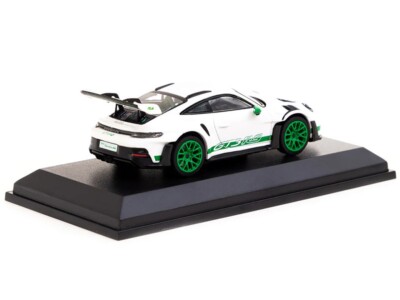 1/64 Porsche 911 992 GT3 RS 2022 White Green Model Minichamps x