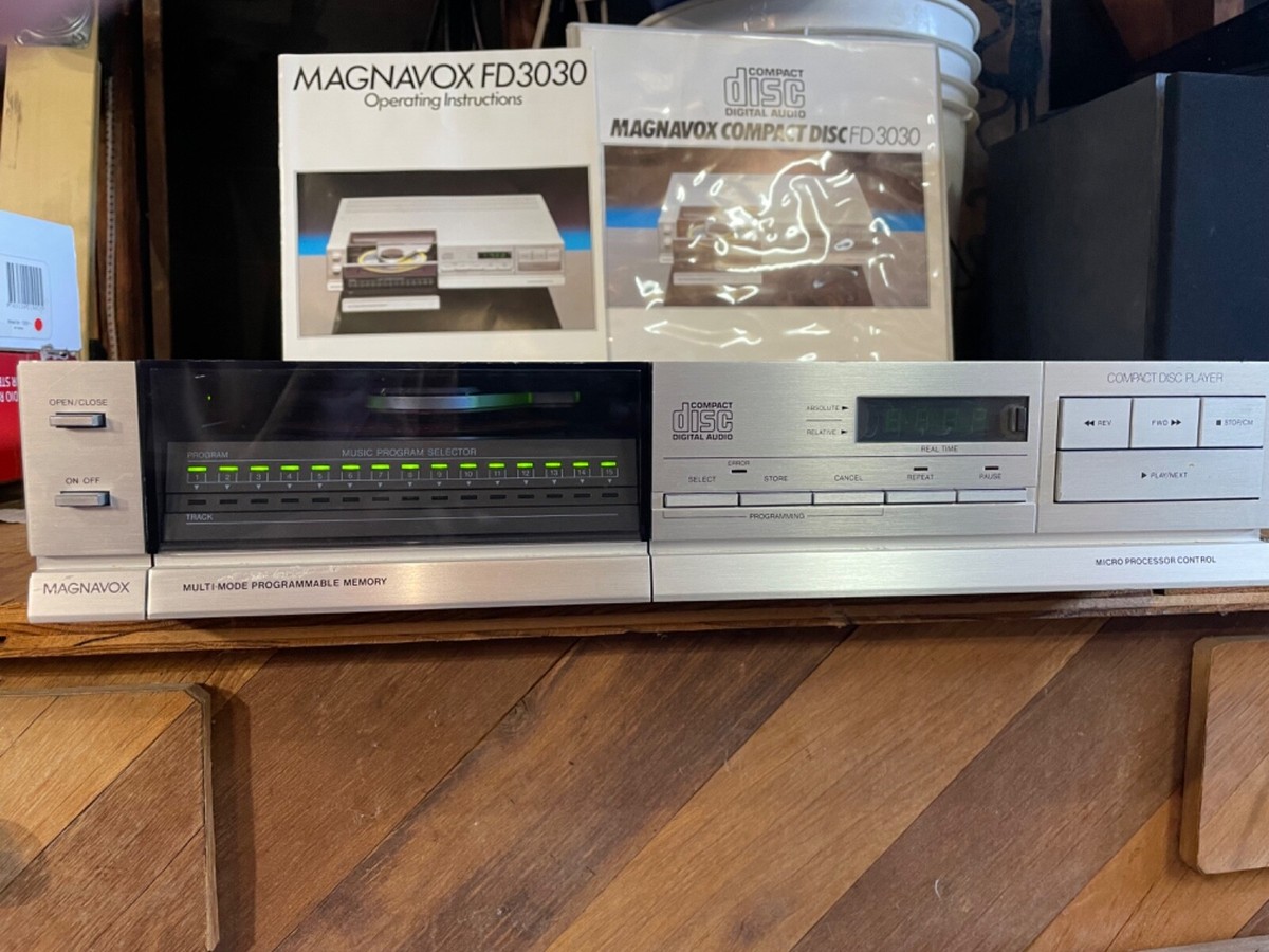 MAGNAVOX FD-3030 CD PLAYER (Original Owner) w/manual & marketing