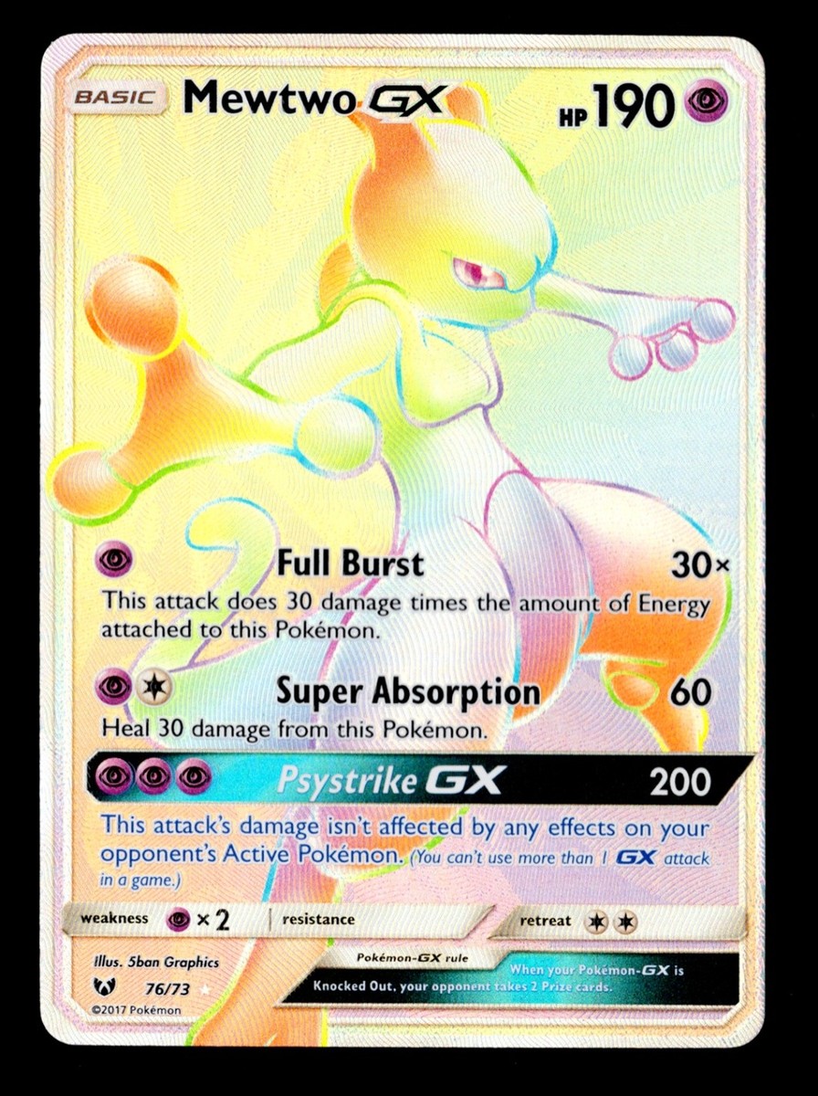 Mewtwo GX (Secret) Secret Rare Shining Legends 76/73 NM | eBay
