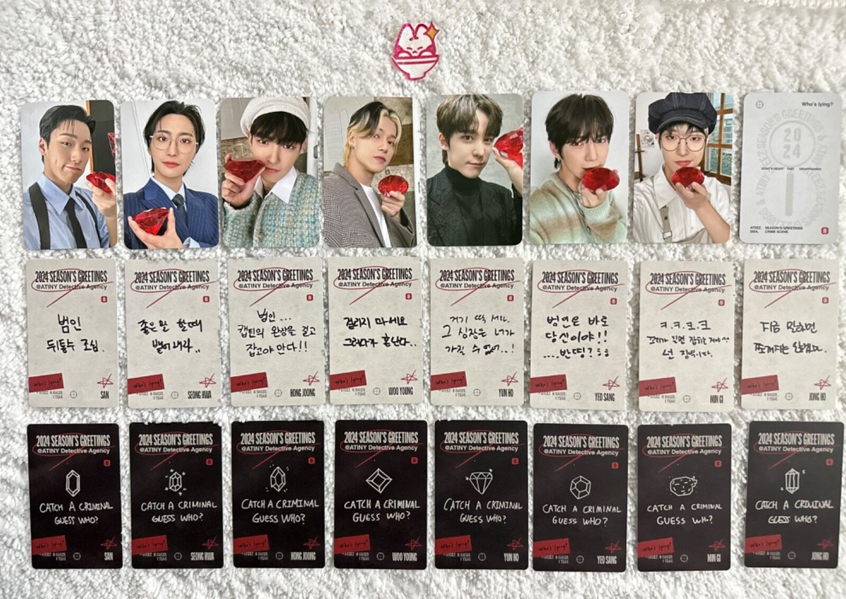 Ateez 2024 seasons greetings Photocard set Yes24 | eBay