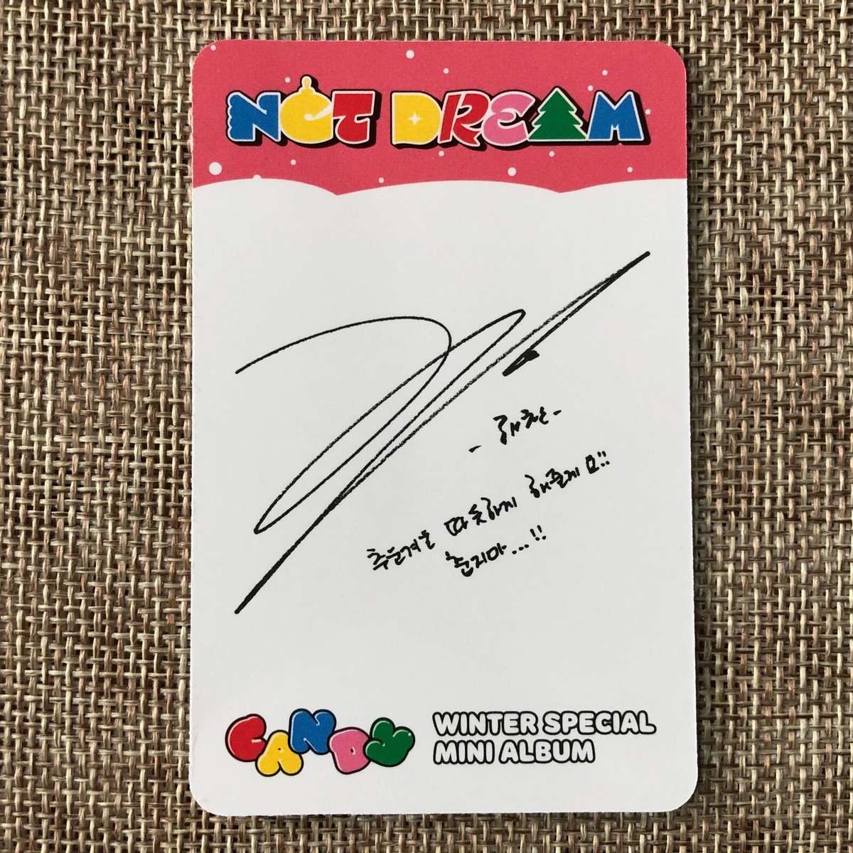 NCT DREAM HAECHAN [Winter Special Candy] Official Photocard