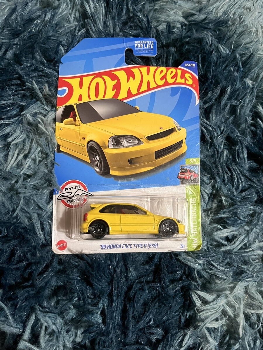 Hot Wheels '99 Honda Civic Type R EK9 Yellow 125/250 2022 HW
