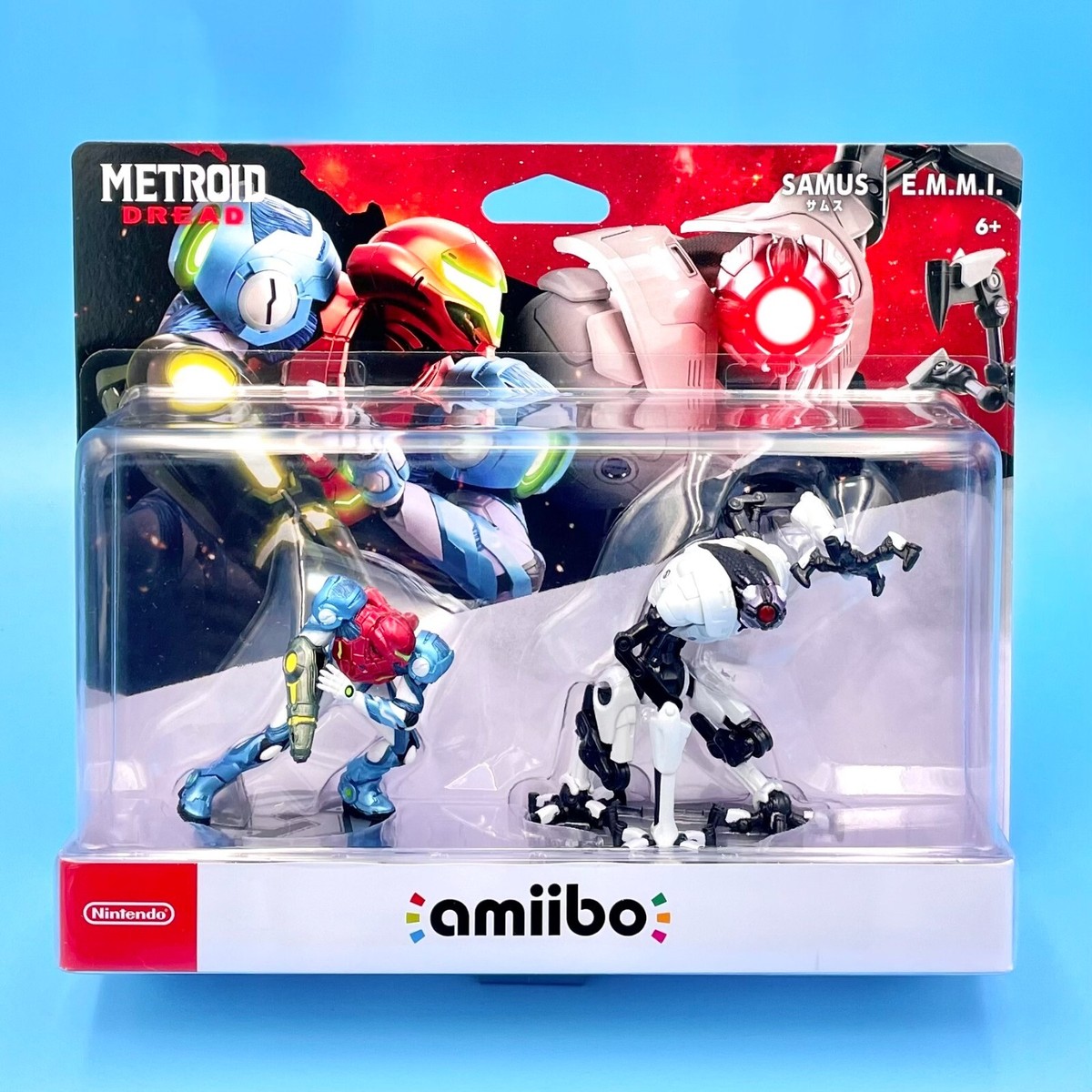 Nintendo Amiibo Metroid Dread Samus Aran + E.M.M.I. Figure 2 Pack