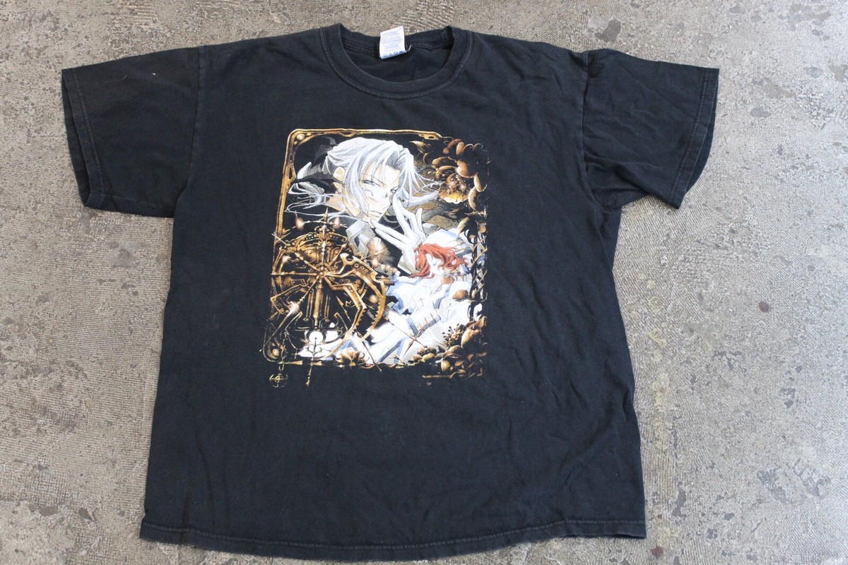 VTG TRINITY BLOOD Anime Cartoon ACTION Adult Large Graphic T shirt