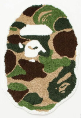 A BATHING APE ABC CAMO APE HEAD RUG MAT 70.5×48.5cm | eBay