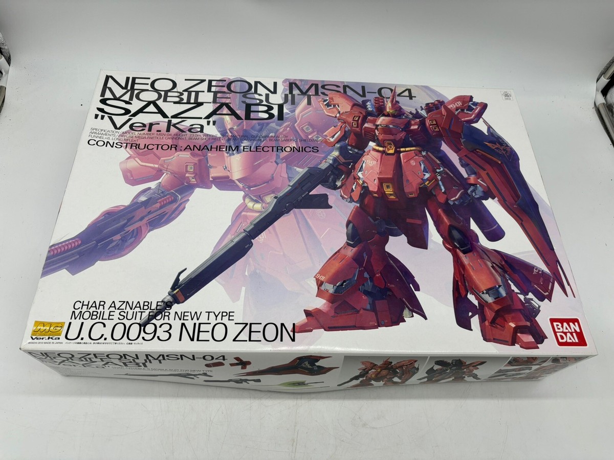 BANDAI MG 1/100 MSN-04 SAZABI Ver. KA New (open box) | eBay
