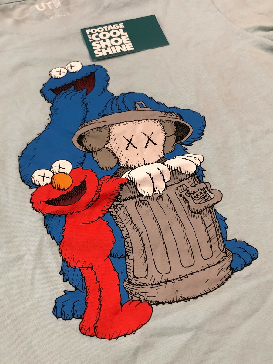 UNIQLO KAWS SESAME STREET COMPANION TRASH CAN ELMO COOKIE MONSTER