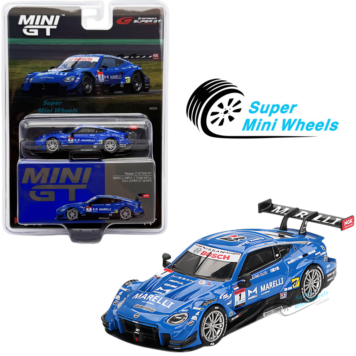 Mini GT 1:64 Nissan Z GT500 #1 MARELLI IMPUL Z TEAM IMPUL 2023