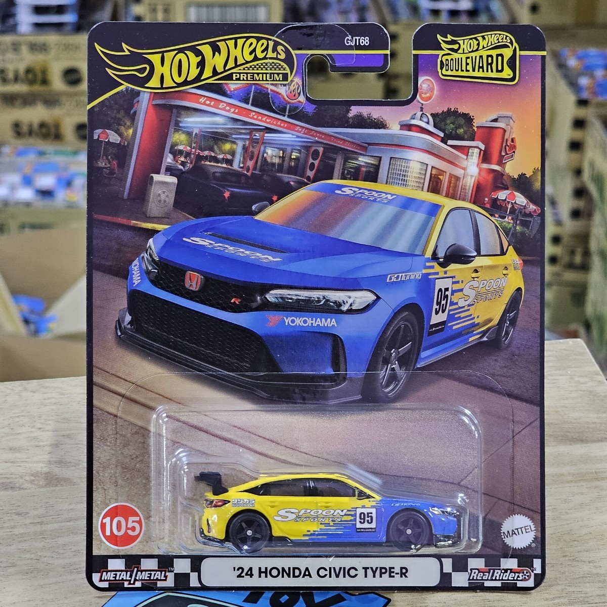 2024 HOT WHEELS PREMIUM '24 HONDA CIVIC TYPE R BOULEVARD #105