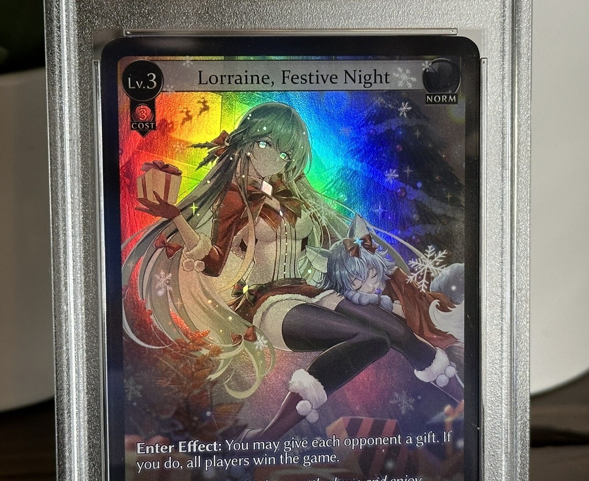 Grand Archive TCG SIGNED Foil Lorraine Festive Night Promo PSA 10