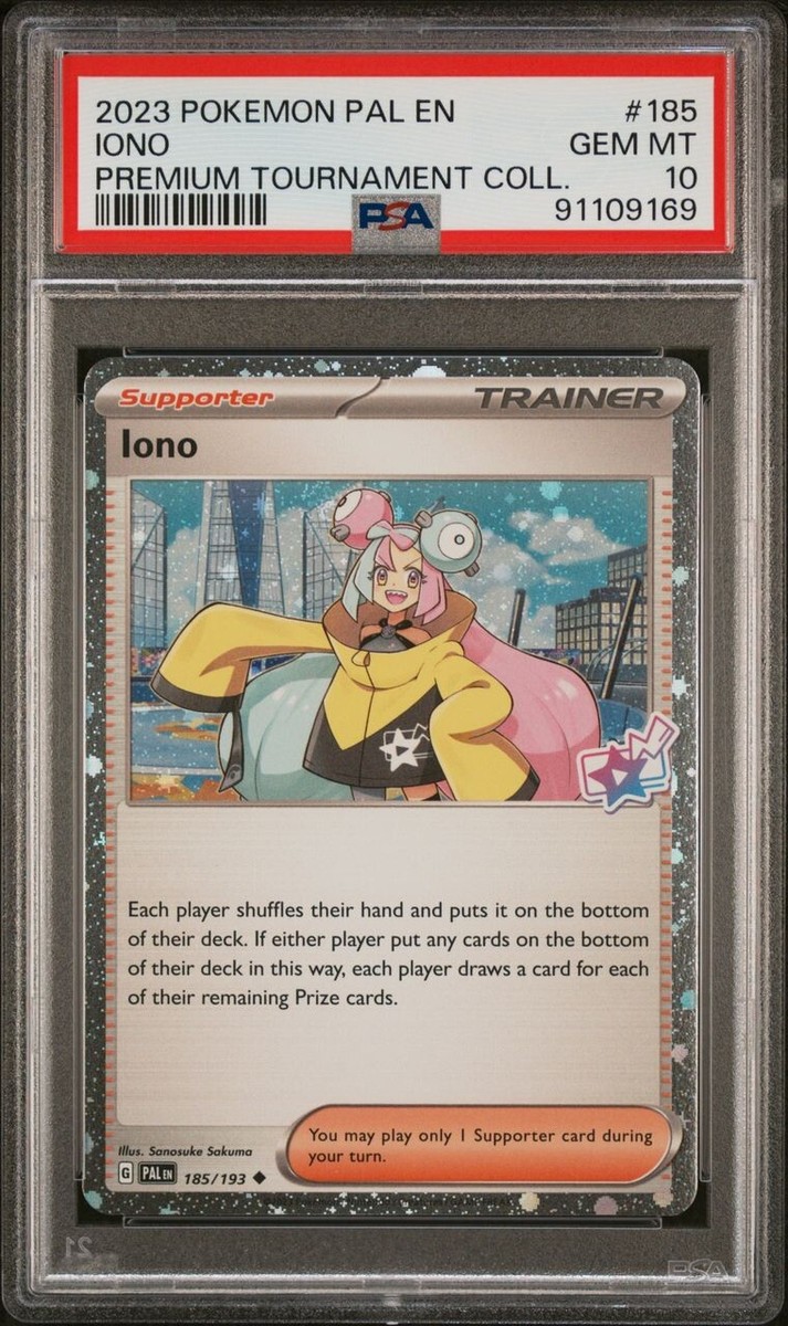 PSA 10 Gem Mint Iono Promo 185 Iono Premium Tournament Collection