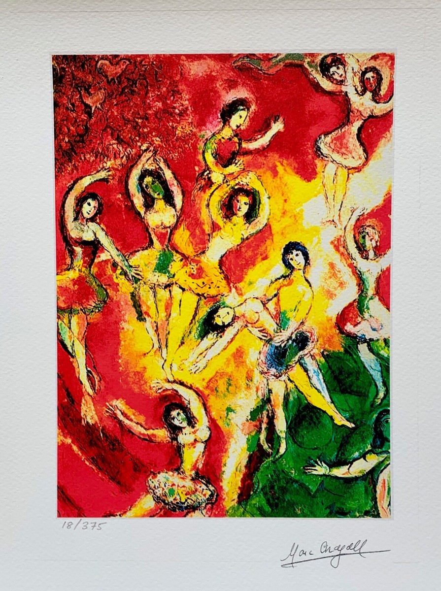 Marc Chagall L'OISEAU DE FEU Limited Edition Facsimile Signed