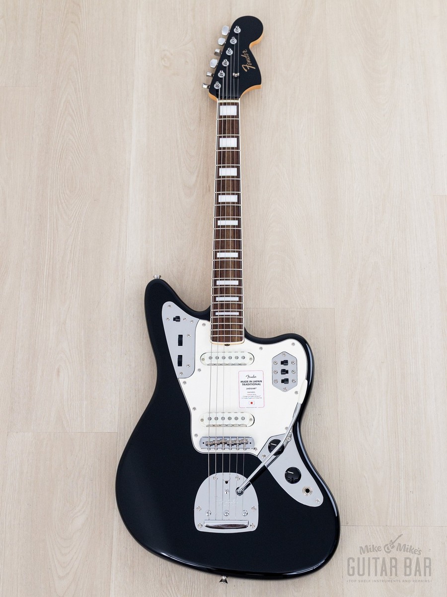 2025 Fender Traditional II Late '60s Jaguar Black, Blocks