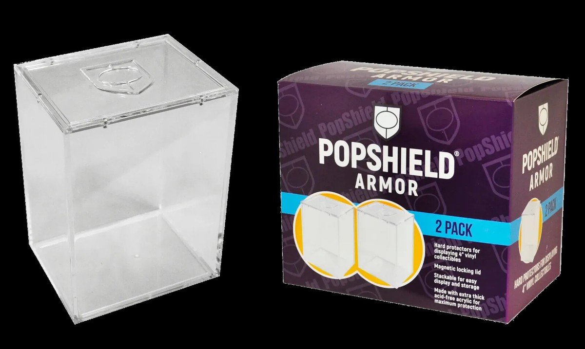 PopShield Armor Hard Protectors Size 4 Inch Funko Pops Hard Stack