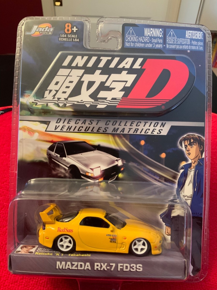 INITIAL D 1:64 Scale JADA Diecast Mazda RX7 FD3S 2004 Model Drift