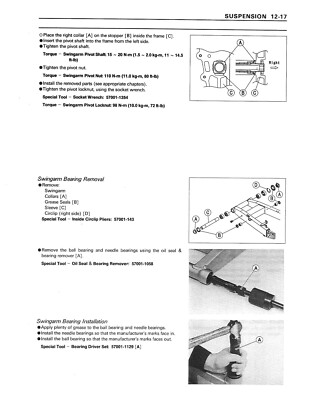 KAWASAKI Workshop Manual ZX-9R ZX9R Ninja 1998 1999 Maintenance
