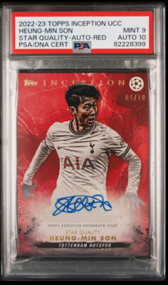 2022-23 Topps Inception UCL Heung Min Son 04/10 Star Quality Red