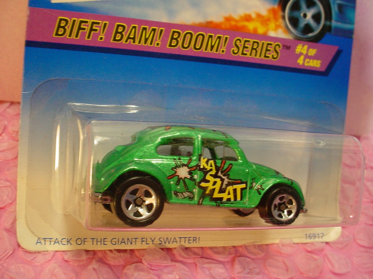 1996 Hot Wheels VW BUG #543 green Volkswagen Beetle;5sp💥BIFF!BAM