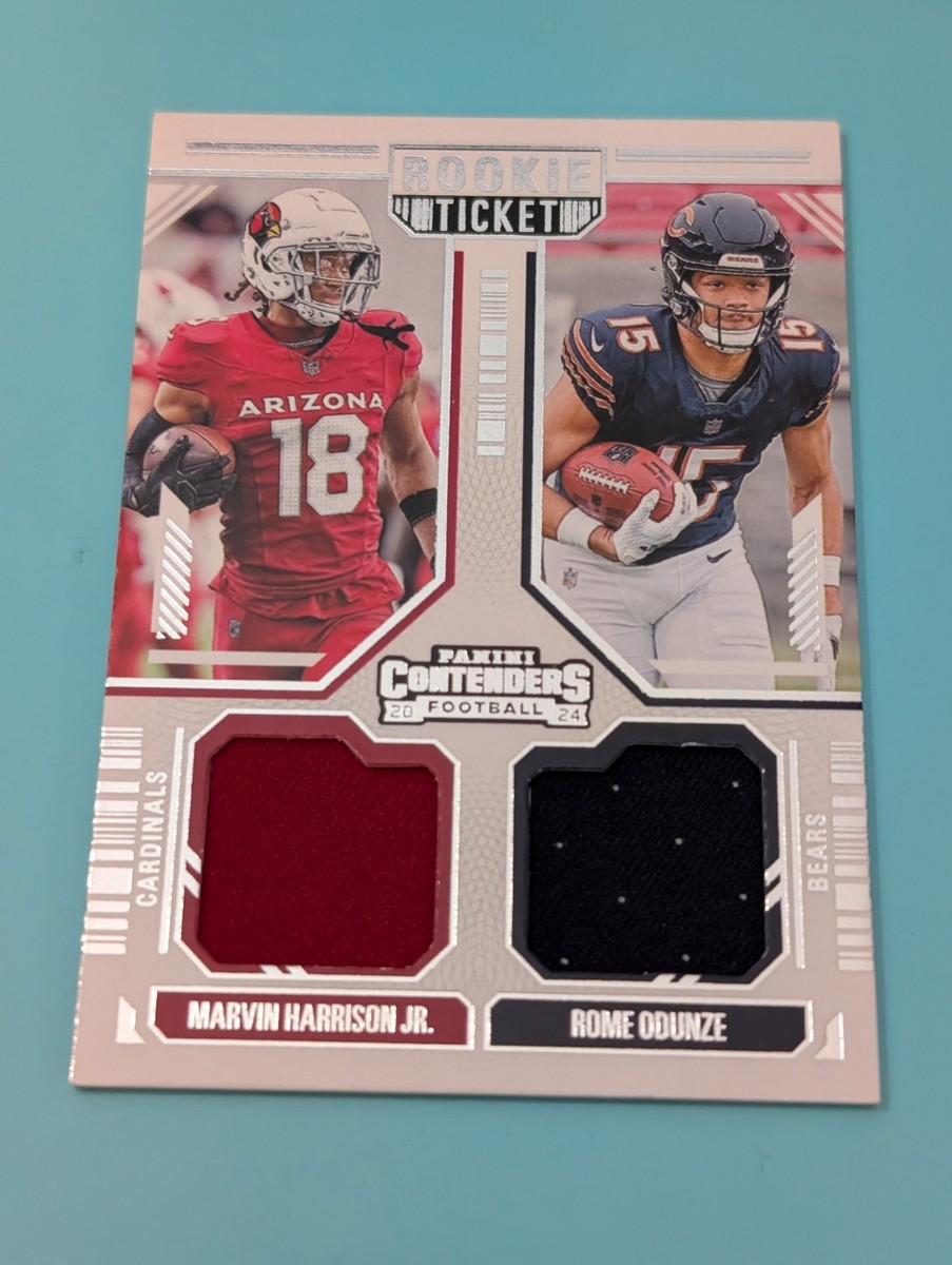 Marvin Harrison Jr. & Rome Odunze RC 2024 Panini Contenders Dual