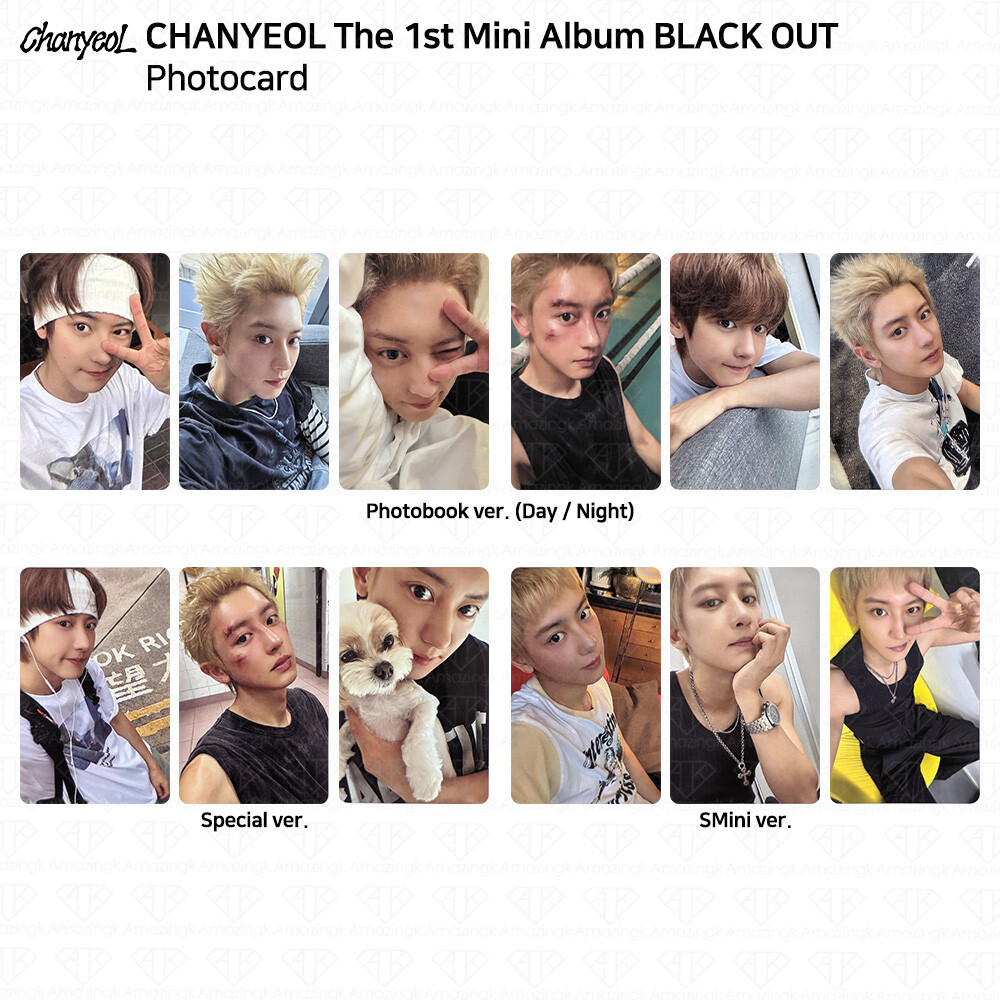 EXO CHANYEOL The 1st Mini Album Black Out Official Photocard Day