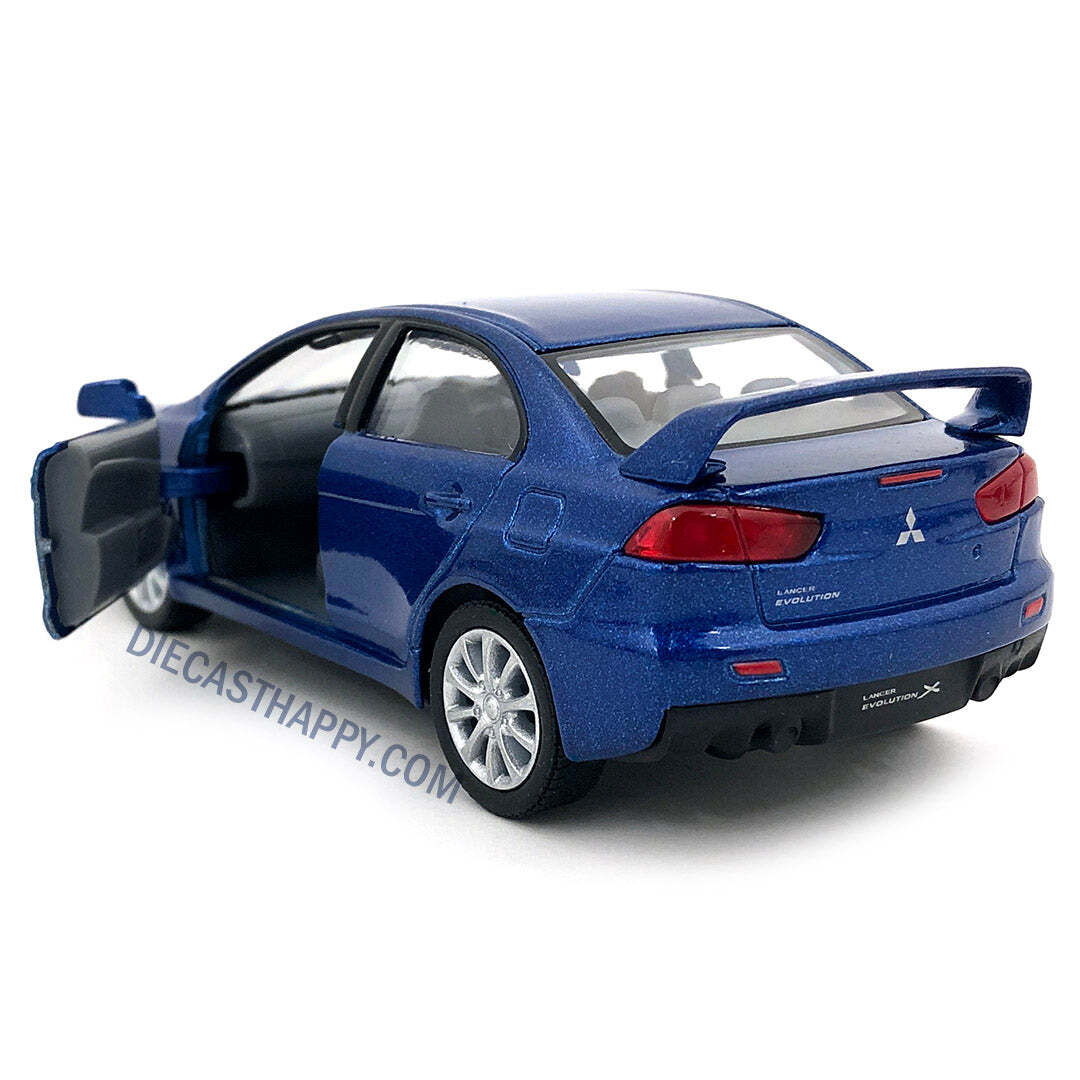 2008 Mitsubishi Lancer Evolution X 1:36 Scale Diecast Model Blue