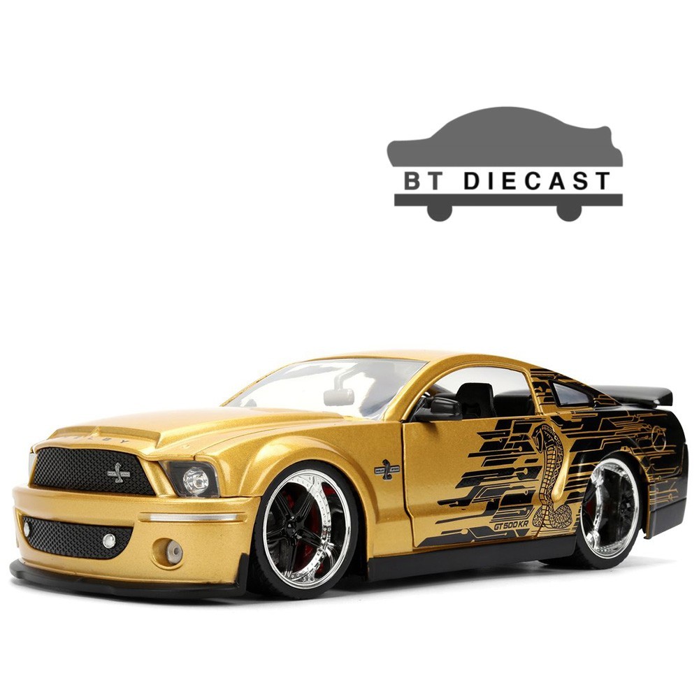 JADA BIGTIME MUSCLE 2008 FORD MUSTANG SHELBY GT 500KR 1/24 GOLD
