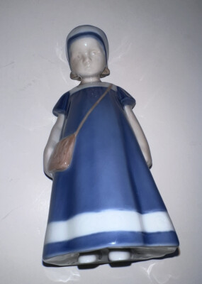 Vintage Bing & Grondahl ELSE Girl in Blue Dress Made in Denmark