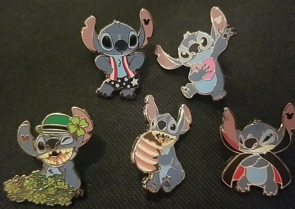 NEW 2024 Hidden Disney Pins Set 6: STITCH HOLIDAYS (All 5 Hidden