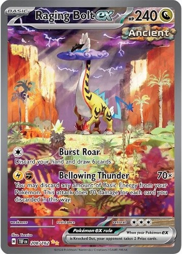 1x Raging Bolt ex - 208/162 - Special Illustration Rare NM-Mint