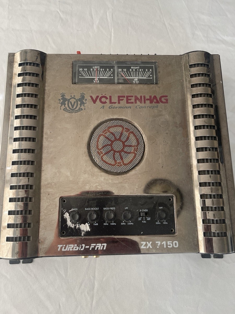 Old School German Volfenhag ZX-7140 2-Channel Turbo-Fan Car Amp