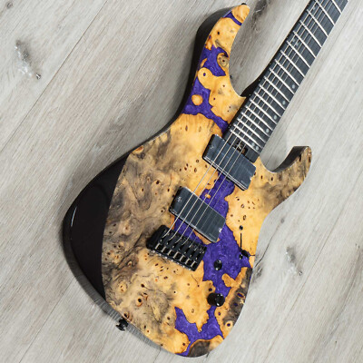 Legator Ninja X7F Multi-Scale 7-String Guitar, Buckeye Burl Top