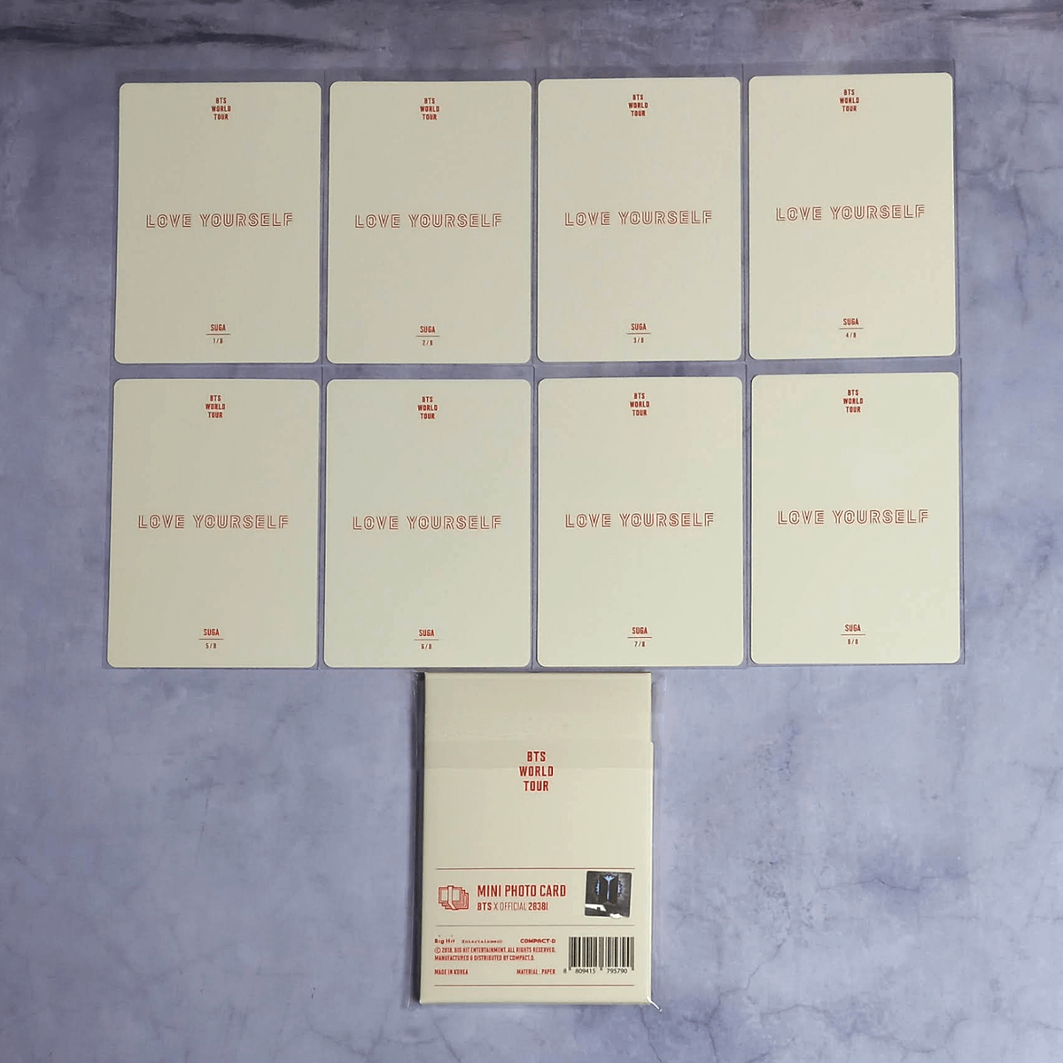 BTS World Tour Love Yourself Seoul Official Mini Photo Card - Suga