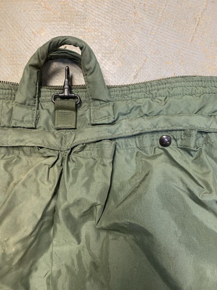 Vintage US Military 60s 70s Flyers Helmet Bag Green Nylon General