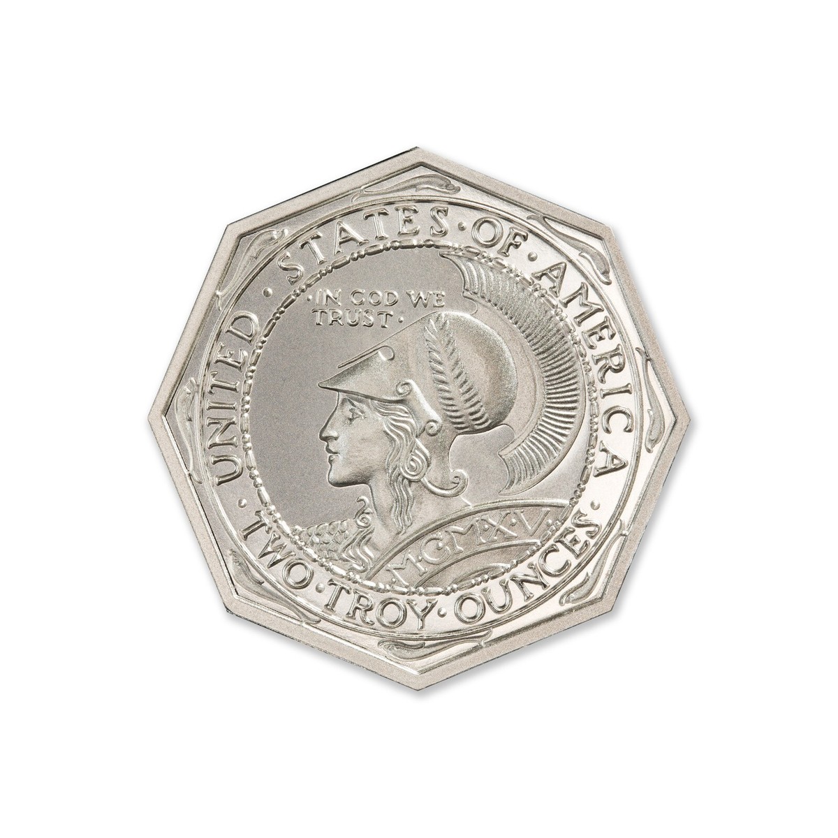 1915 - 2 Oz .999 Silver Pan-Pac Exposition Panama Canal Octagonal