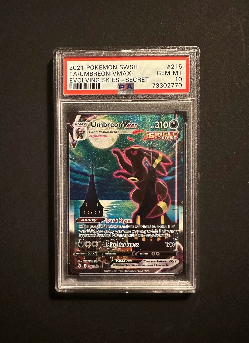 PSA 10 Pokemon TCG Umbreon Vmax 215/203 Full Alt Art Evolving