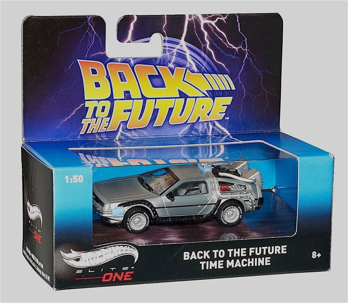 Hot Wheels Elite One Back to the Future Time Machine DeLorean Die