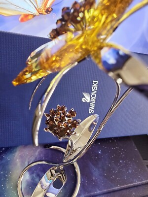 Swarovski Crystal Darigold, Light Topaz Flower Figurine - 957575